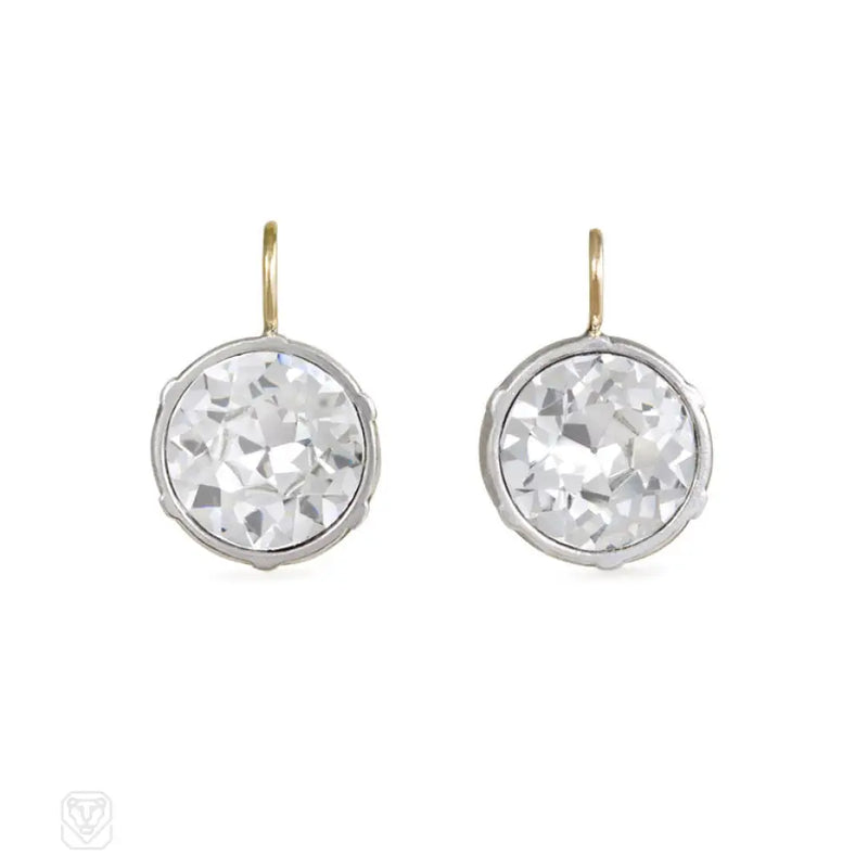 2.50 Ct. Antique Paste Drop Earrings