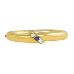 Antique sapphire and diamond bangle, Russia