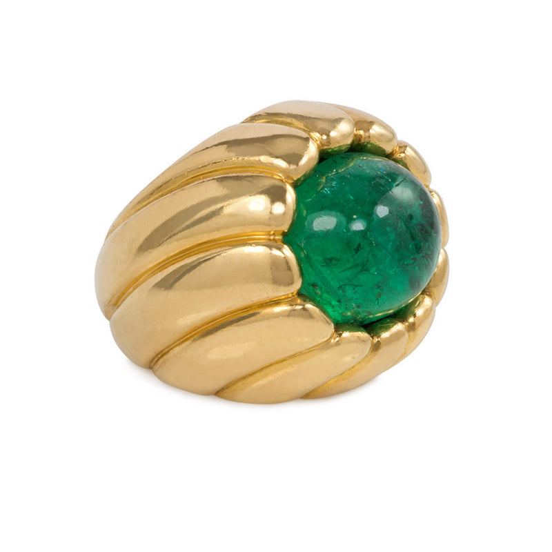 Retro gold and emerald cocktail ring, Cartier