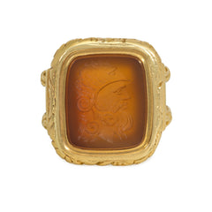 Antique carnelian intaglio ring