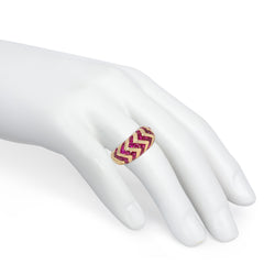 Bulgari gold and ruby zebra stripe ring