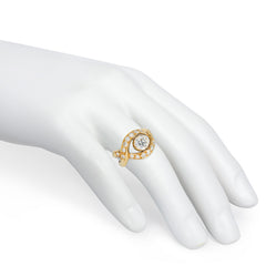 Van Cleef and Arpels interlaced diamond and gold ring