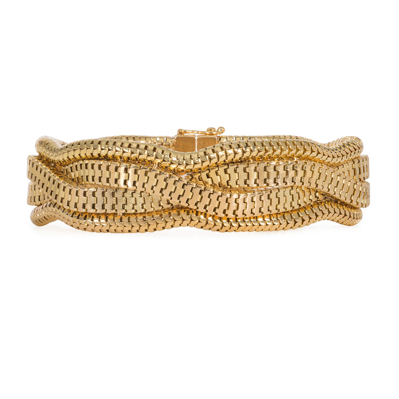 Retro French snake and boxchain bracelet