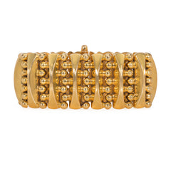 Retro gold tank tread bracelet