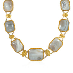 Georgian gold and agate necklace