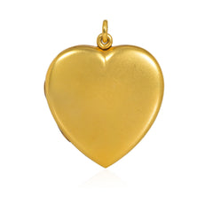 Antique oversized gold heart locket