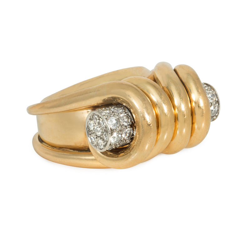 Retro French interchangeable gem-set ring