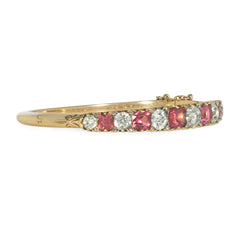 An antique diamond and tourmaline bracelet