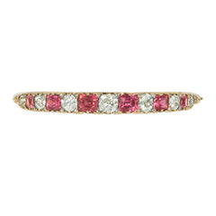 An antique diamond and tourmaline bracelet