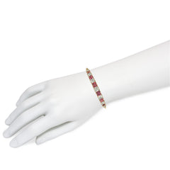 An antique diamond and tourmaline bracelet