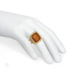 Antique carnelian intaglio ring