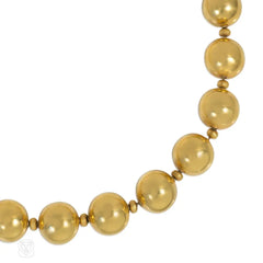 Antique gold bead necklace