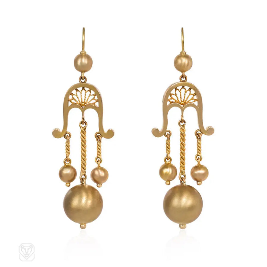 Antique Gold Girandole Earrings