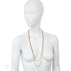 Antique gold long chain