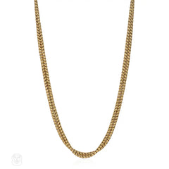 Antique gold scaled long chain