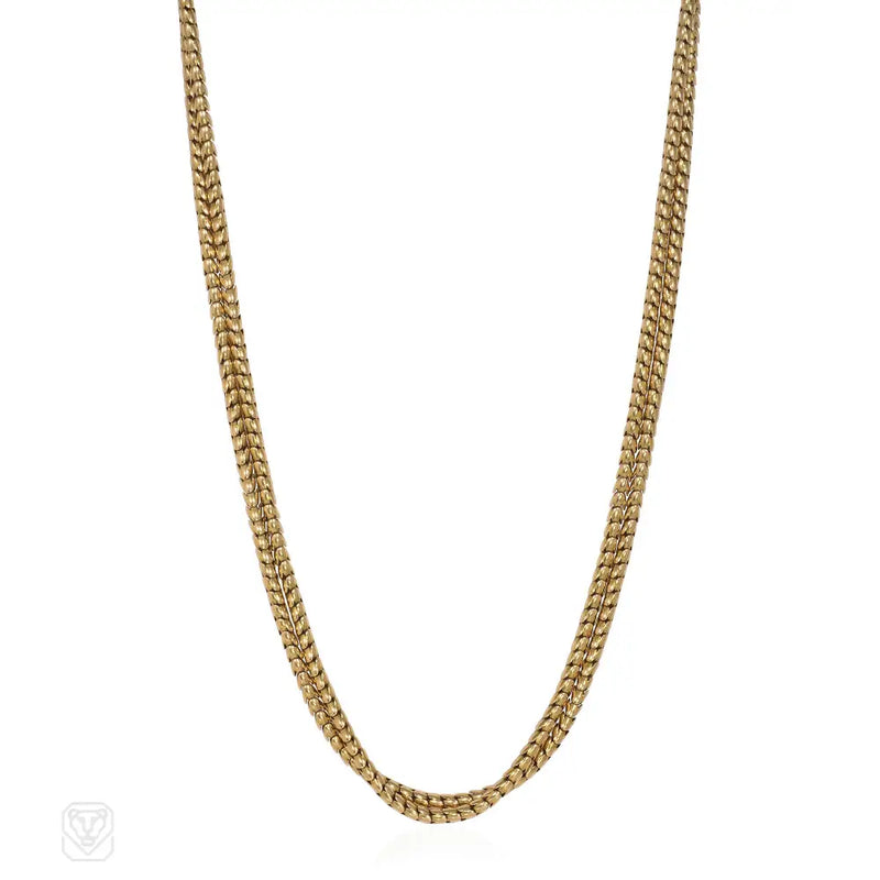 Antique Gold Scaled Long Chain