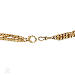 Antique gold scaled long chain