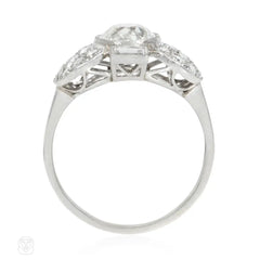 Art Deco diamond and platinum bowtie ring