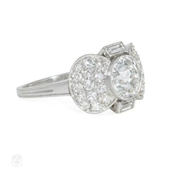 Art Deco diamond and platinum bowtie ring