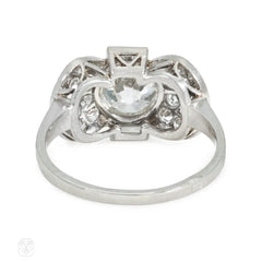 Art Deco diamond and platinum bowtie ring