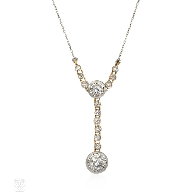 Art Deco Diamond Lavalier Pendant