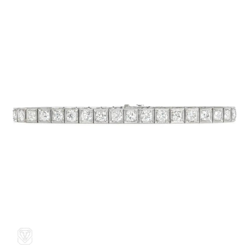 Art Deco Diamond Line Bracelet