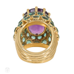 Boivin, France amethyst and emerald ring