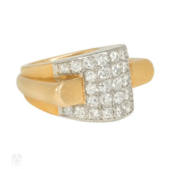 Boucheron, Paris Retro gold and diamond airplane ring