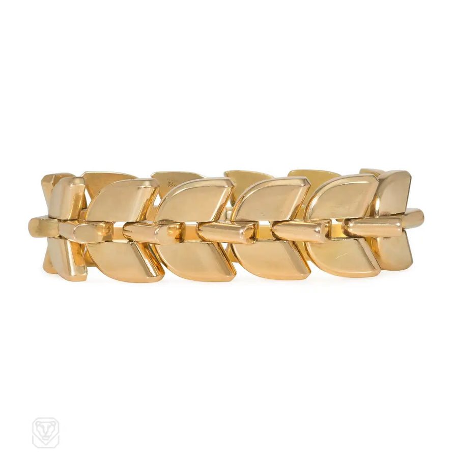 Boucheron Paris Retro Gold Palmettes Bracelet