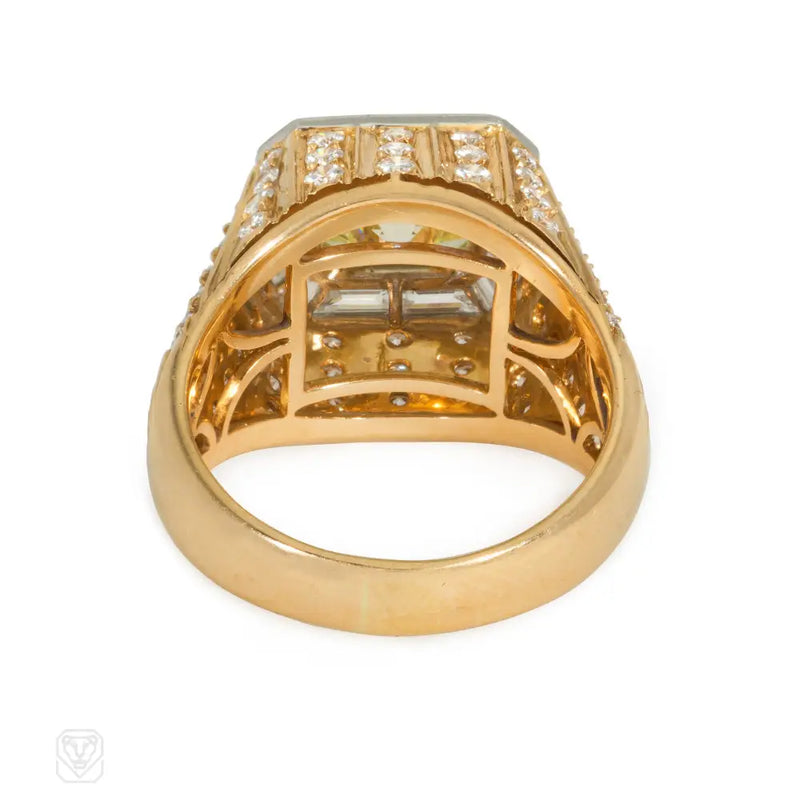 Bulgari Natural Fancy Yellow Diamond Ring