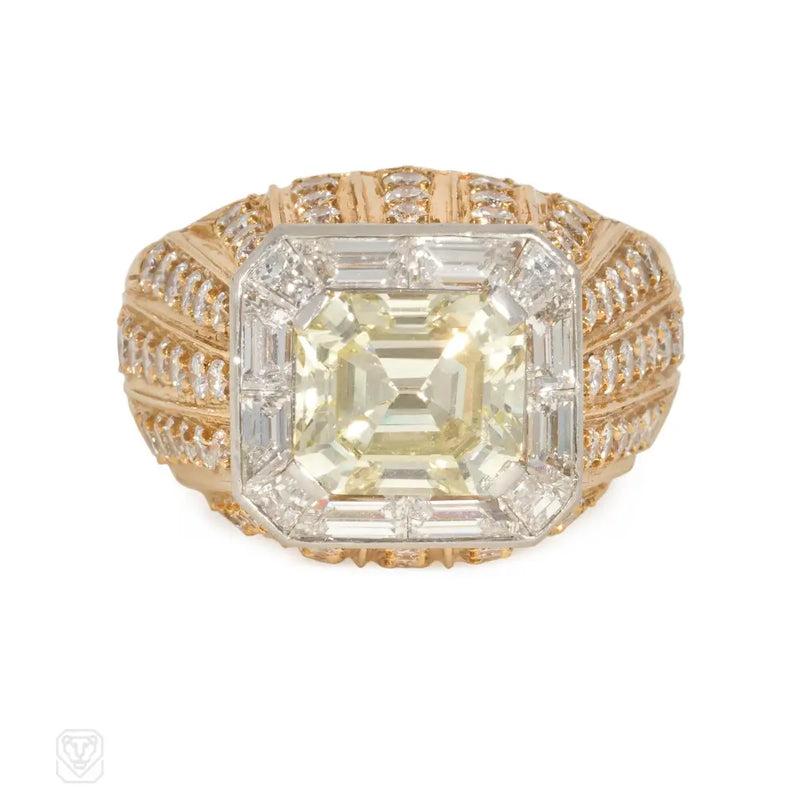 Bulgari Natural Fancy Yellow Diamond Ring