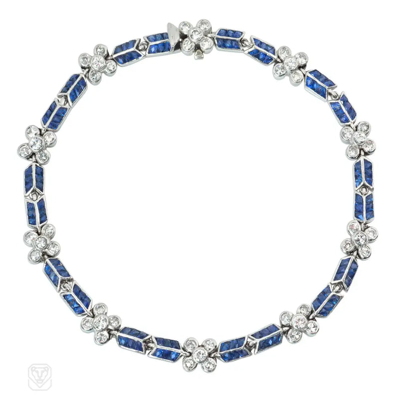 Calibre Sapphire And Diamond Florette Bracelet