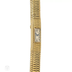 Cartier, France Retro gold box-chain watch bracelet