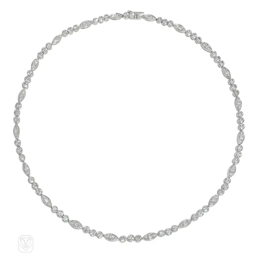 Cartier Paris Diamond And Platinum Necklace