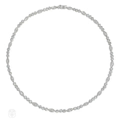 Cartier Paris Mid-Century diamond and platinum necklace