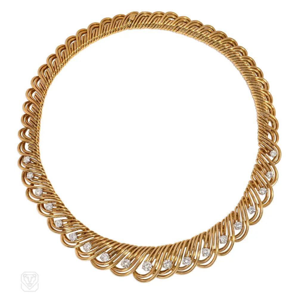 Cartier, Paris midcentury gold and diamond necklace – Kentshire