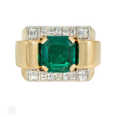 Chaumet, Paris emerald and diamond cocktail ring