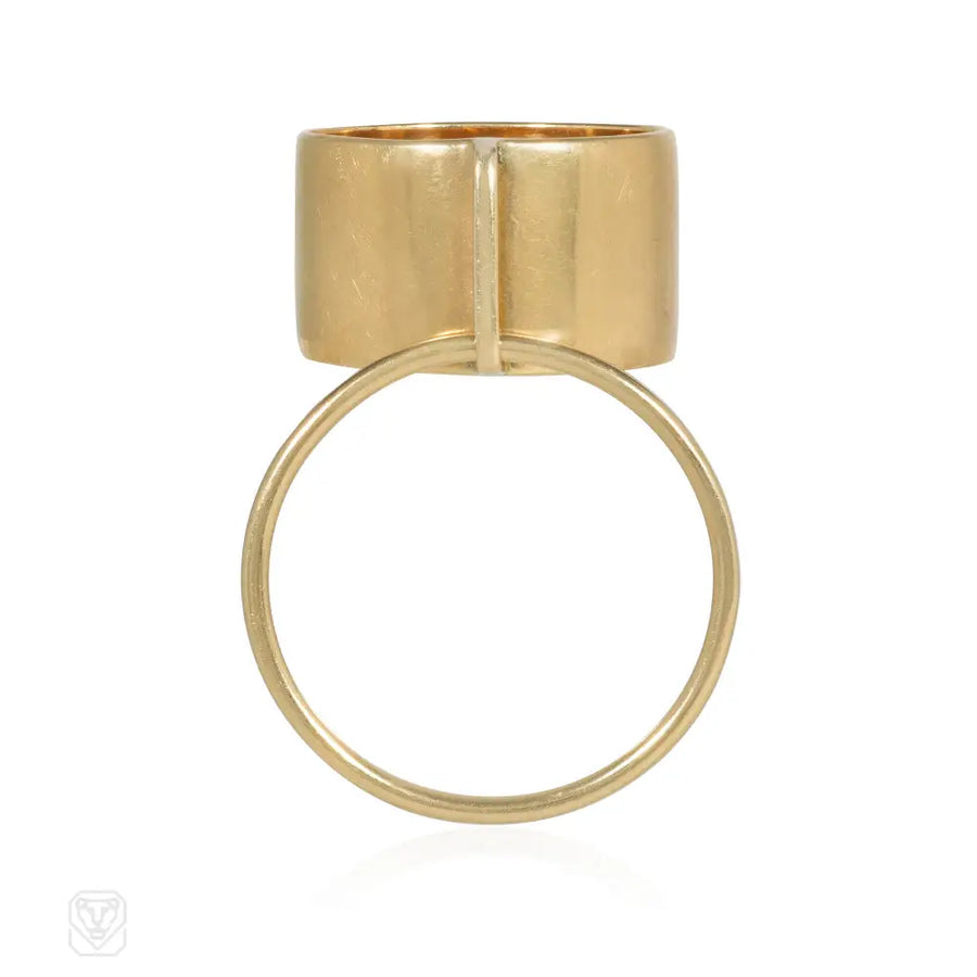 Dinh Van For Cartier Gold Kinetic Ring