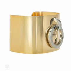 Dinh Van for Cartier two-color gold kinetic hoop bracelet