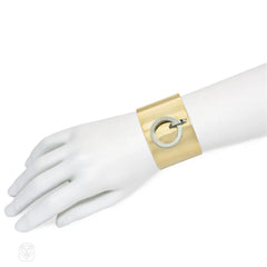 Dinh Van for Cartier two-color gold kinetic hoop bracelet