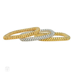 Fred, Paris set of three square gold bracelets