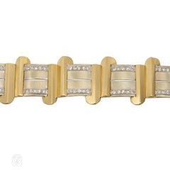 French Art Moderne panel bracelet