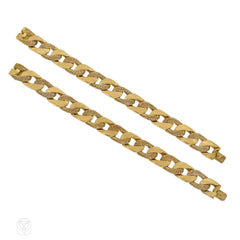 Georges Lenfant gold curb link necklace, convertible to bracelets