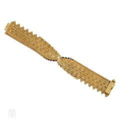 Georges Lenfant gold, turquoise and diamond bracelet