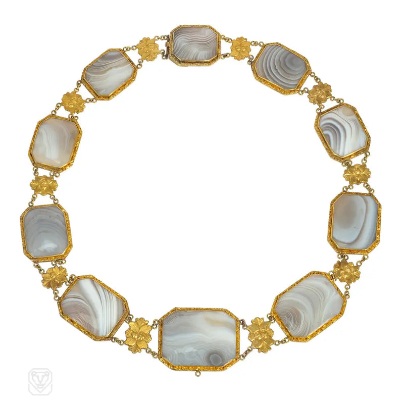 Georgian Gold And Agate Necklace