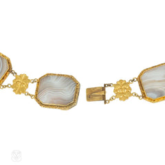 Georgian gold and agate necklace