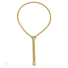 Gold and diamond zipper necklace, Germany