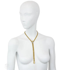 Gold and diamond zipper necklace, Germany