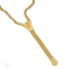 Gold and diamond zipper necklace, Germany