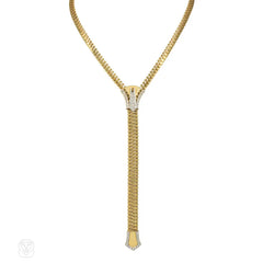 Gold and diamond zipper necklace, Germany